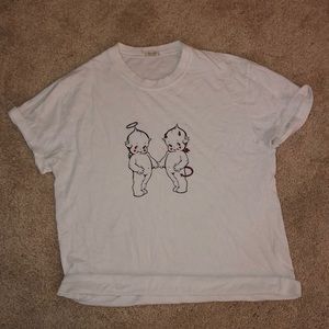 baby devil and angel brandy Melville shirt